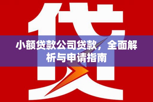 站前小额贷款公司贷款，全面解析与申请指南