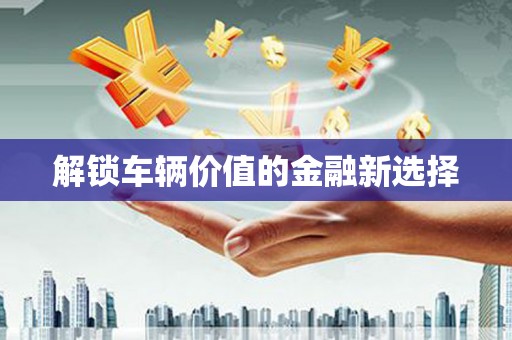站前解锁车辆价值的金融新选择