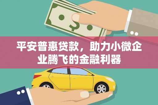 站前平安普惠贷款，助力小微企业腾飞的金融利器