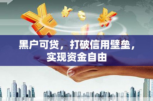 站前黑户可贷，打破信用壁垒，实现资金自由