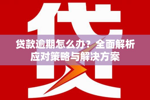 站前贷款逾期怎么办？全面解析应对策略与解决方案