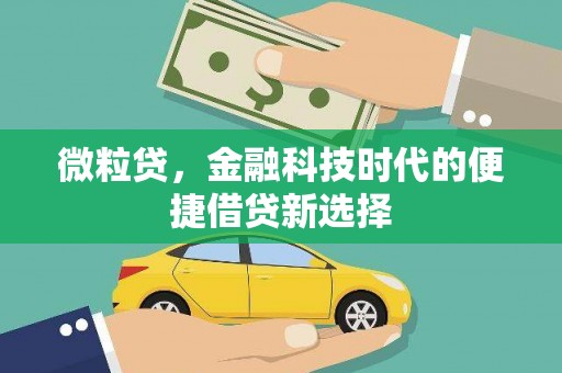 站前微粒贷，金融科技时代的便捷借贷新选择